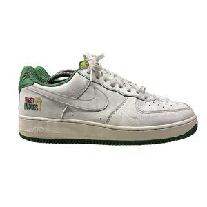 Nike Air Force 1 Low Retro West Indies DX1156-100 Mens 9.5 White Green Sneakers